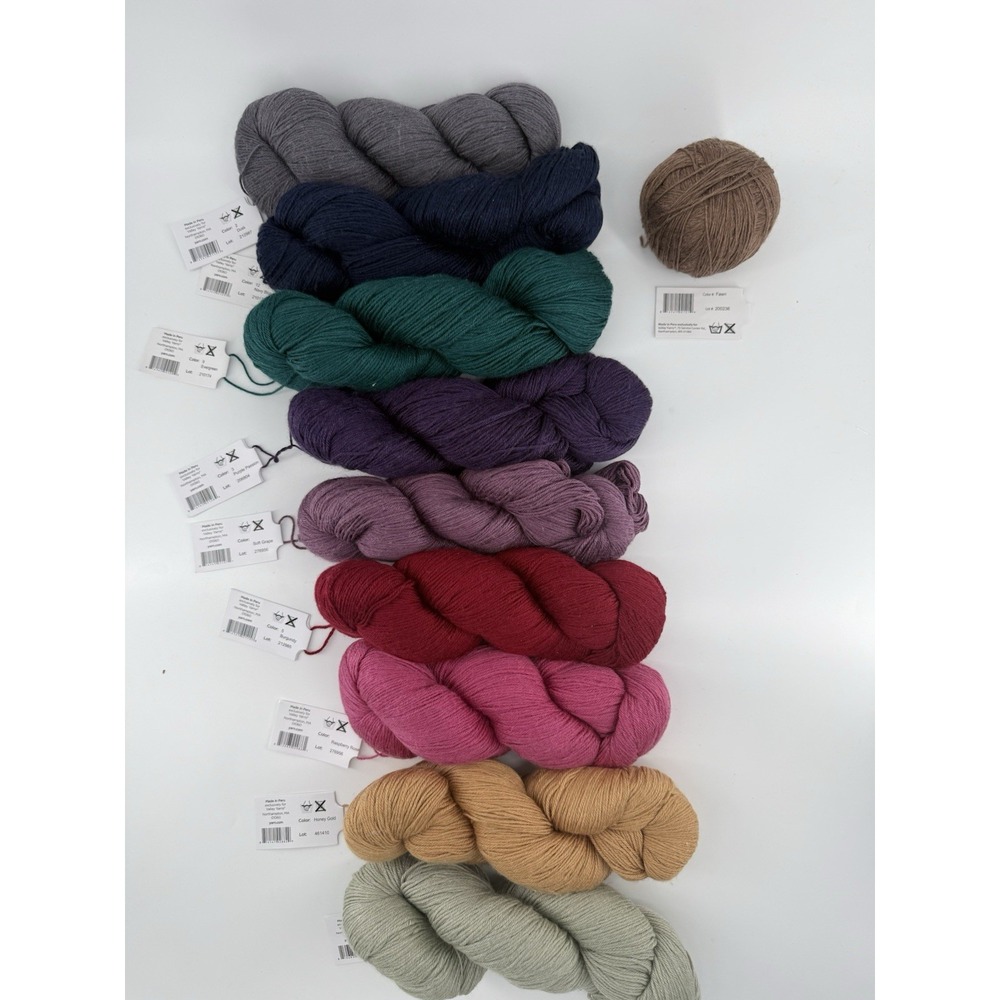 Valley Yarns Charlemont Yarn Lot 10+ Skeins Fingering Merino Silk Nylon